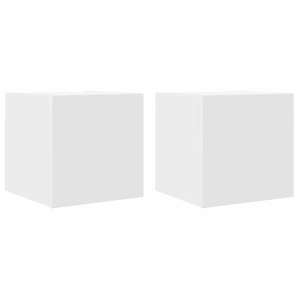 Väggmonterade tv-skåp 2 st vit 30,5x30x30 cm