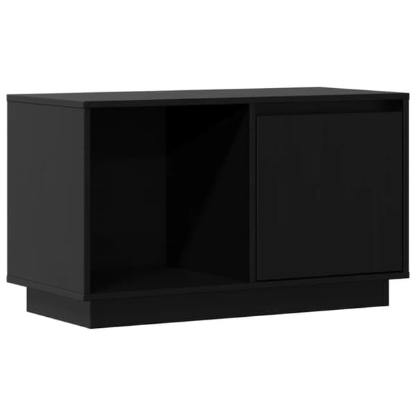 Tv-bänk svart 74x35x44 cm massiv furu