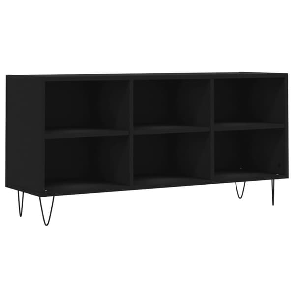 Tv-bänk svart 103,5x30x50 cm konstruerat trä