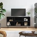 Miniatyrbild 1 av 2: Tv-bänk svart 103,5x30x50 cm konstruerat trä