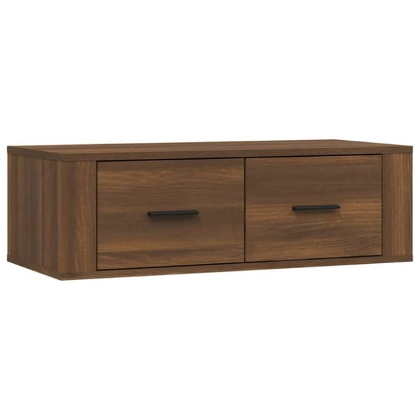 Hängande tv-skåp brun ek 80x36x25 cm konstruerat trä