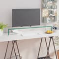 Miniatyrbild 1 av 2: TV-bord klarglas 100x30x13 cm
