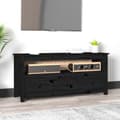 Miniatyrbild 1 av 2: Tv-bänk Svart 114x35x52 cm massiv furu