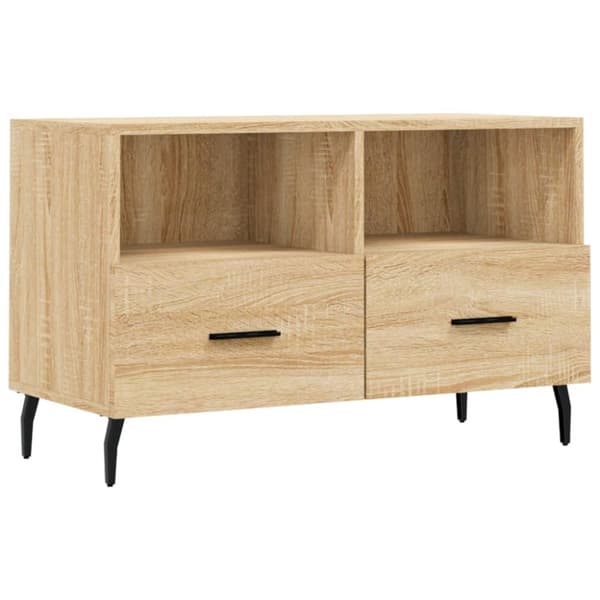 Tv-bänk sonoma ek 80x36x50 cm konstruerat trä