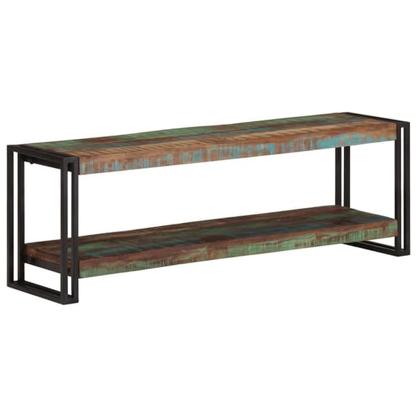 TV-bänk 120x30x40 cm massivt återvunnet trä