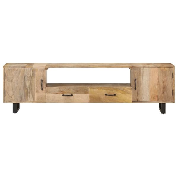 Tv-bänk 160x30x45 cm massivt mangoträ