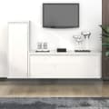 Miniatyrbild 1 av 2: Tv-bänk 2 st vit massiv furu