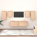 Miniatyrbild 1 av 2: Tv-bänk 6 st massiv furu
