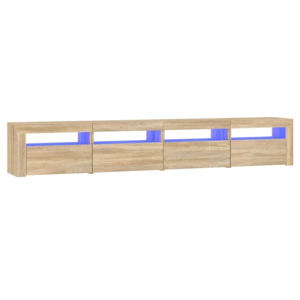 Tv-bänk med LED-belysning sonoma ek 240x35x40 cm