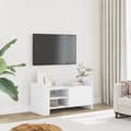 Miniatyrbild 1 av 2: Tv-bänk vit 80x35x40 cm konstruerat trä