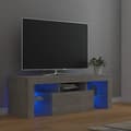 Miniatyrbild 1 av 2: TV-bänk med LED-belysning betonggrå 120x35x40 cm