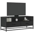 Miniatyrbild 1 av 2: Tv-bänk svart 100x34,5x40 cm konstruerat trä och metall