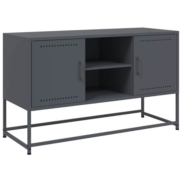 TV-skåp antracit 100,5x39x60,5 cm stål