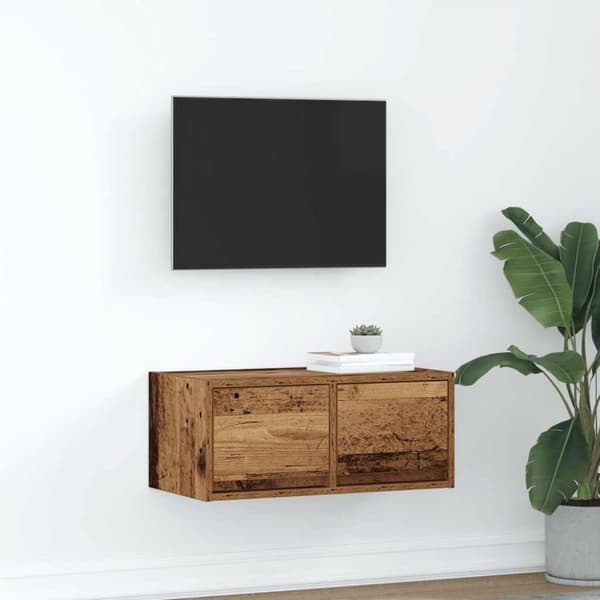 TV-bänk gammalt trä 60x31x25,5 cm konstruerat trä