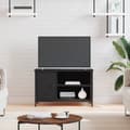 Miniatyrbild 1 av 2: Tv-bänk svart 80x40x50 cm konstruerat trä