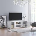 Miniatyrbild 1 av 2: Tv-bänk vit 120x34x37 cm konstruerat trä