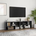 Miniatyrbild 1 av 2: Tv-bänk grå 149x30x52 cm konstruerat trä