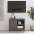 Miniatyrbild 1 av 2: Tv-bänk grå 70x36,5x52 cm massiv furu