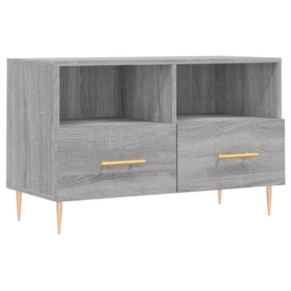Tv-bänk grå sonoma 80x36x50 cm konstruerat trä