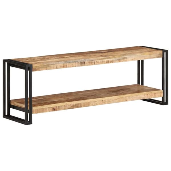 TV-bänk 120x30x40 cm grovt mangoträ