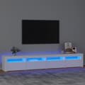 Miniatyrbild 1 av 2: Tv-bänk med LED-belysning vit 240x35x40 cm
