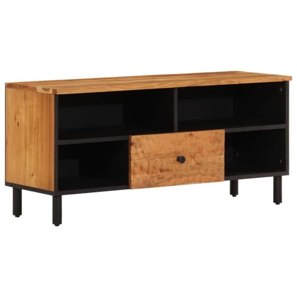 Tv-bänk 100x33x46 cm massivt akaciaträ