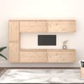 Miniatyrbild 1 av 2: Tv-bänk 6 st massiv furu