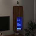 Miniatyrbild 1 av 2: Tv-bänk med LED-belysning artisian ek 30,5x30x102 cm