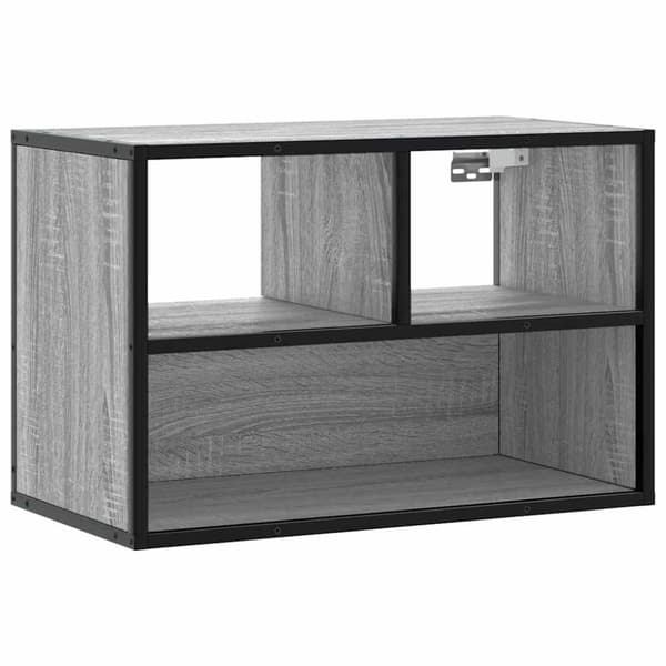 Tv-bänk grå sonoma 60x31x39,5 cm konstruerat trä och metall