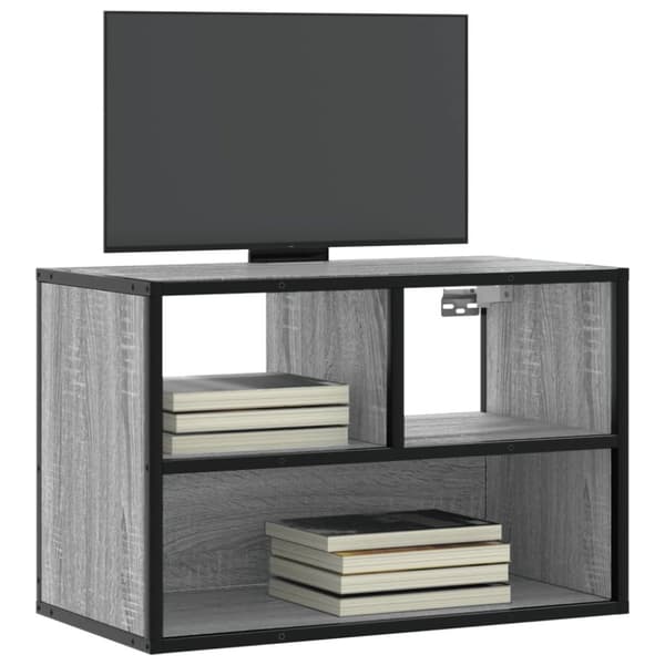 Tv-bänk grå sonoma 60x31x39,5 cm konstruerat trä och metall