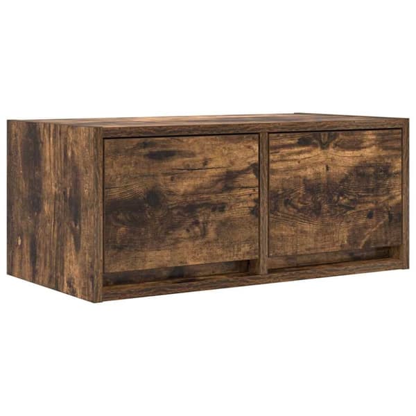 TV-bänk rökt ek 60x31x25,5 cm konstruerat trä