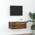 Miniatyrbild 1 av 2: TV-bänk rökt ek 60x31x25,5 cm konstruerat trä