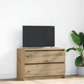 Miniatyrbild 1 av 2: TV-bänk hantverksmässig ek 80x35x54 cm konstruerat trä