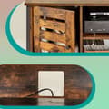 Miniatyrbillede 3 af 5: Tv-kommode-2 skabe-2 hylder