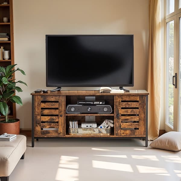 Tv-kommode-2 skabe-2 hylder