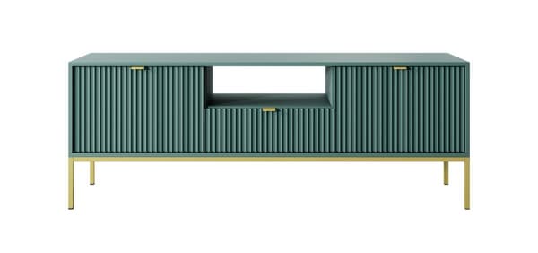 FURNLUX TV-BÄNK AVON GRÖN & GULD 154CM