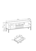 Miniatyrbild 6 av 6: FURNLUX TV-BÄNK AVON GRÖN & GULD 154CM