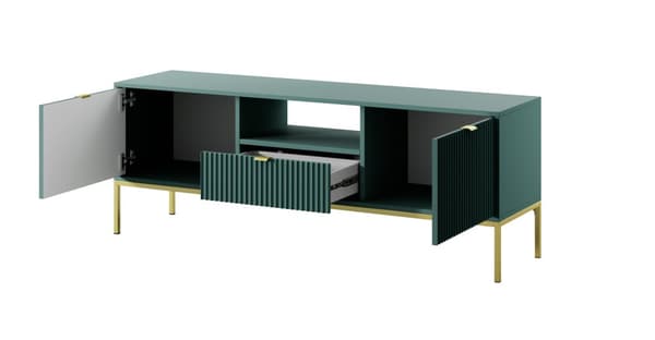 FURNLUX TV-BÄNK AVON GRÖN & GULD 154CM