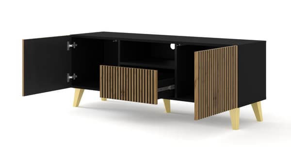 FURNLUX TV-TELINE RAVENNA P MUSTA & BEIGE & KULTA 150CM
