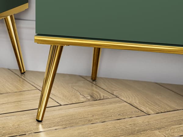 FURNLUX TV-BÄNK FORT GRÖN & GULD 160CM