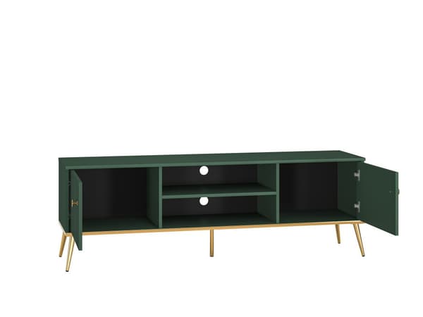 FURNLUX TV-BÄNK FORT GRÖN & GULD 160CM