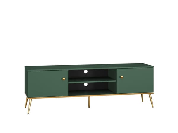 FURNLUX TV-BÄNK FORT GRÖN & GULD 160CM