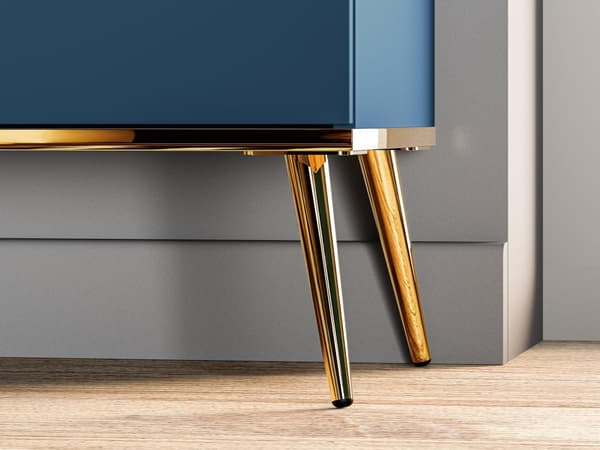 FURNLUX TV-TELINE MERELLINEN SININEN & KULTA 160CM