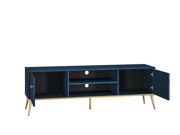 FURNLUX TV-TELINE MERELLINEN SININEN & KULTA 160CM