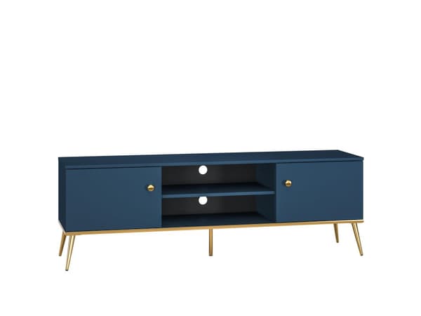 FURNLUX TV-TELINE MERELLINEN SININEN & KULTA 160CM