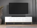 Pikkukuva 4 / 8: FURNLUX TV-TELINE CLEARING VALKOINEN & KULTA 170CM