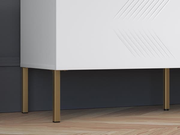 FURNLUX TV-BORD CLEARING VIT & GULD 170CM