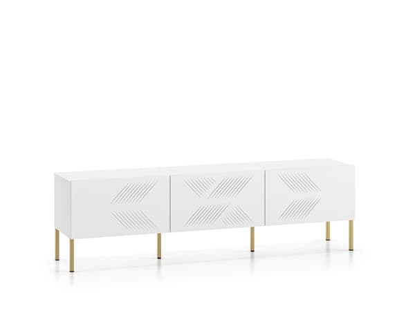 FURNLUX TV-BORD CLEARING VIT & GULD 170CM