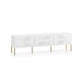 Miniatyrbild 1 av 8: FURNLUX TV-BORD CLEARING VIT & GULD 170CM
