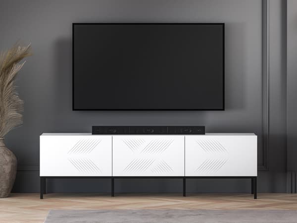 FURNLUX TV-TELINE CLEARING VALKOINEN & MUSTA 170CM